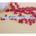 Guirlande de corde déco de perles de raisin rouge acrylique